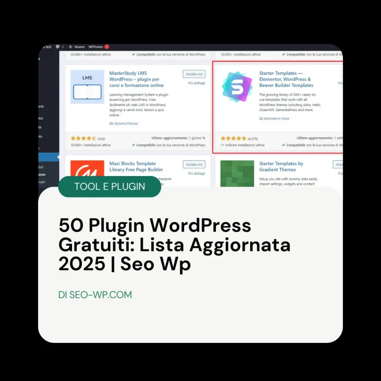 lista plugin gratis per wordpress